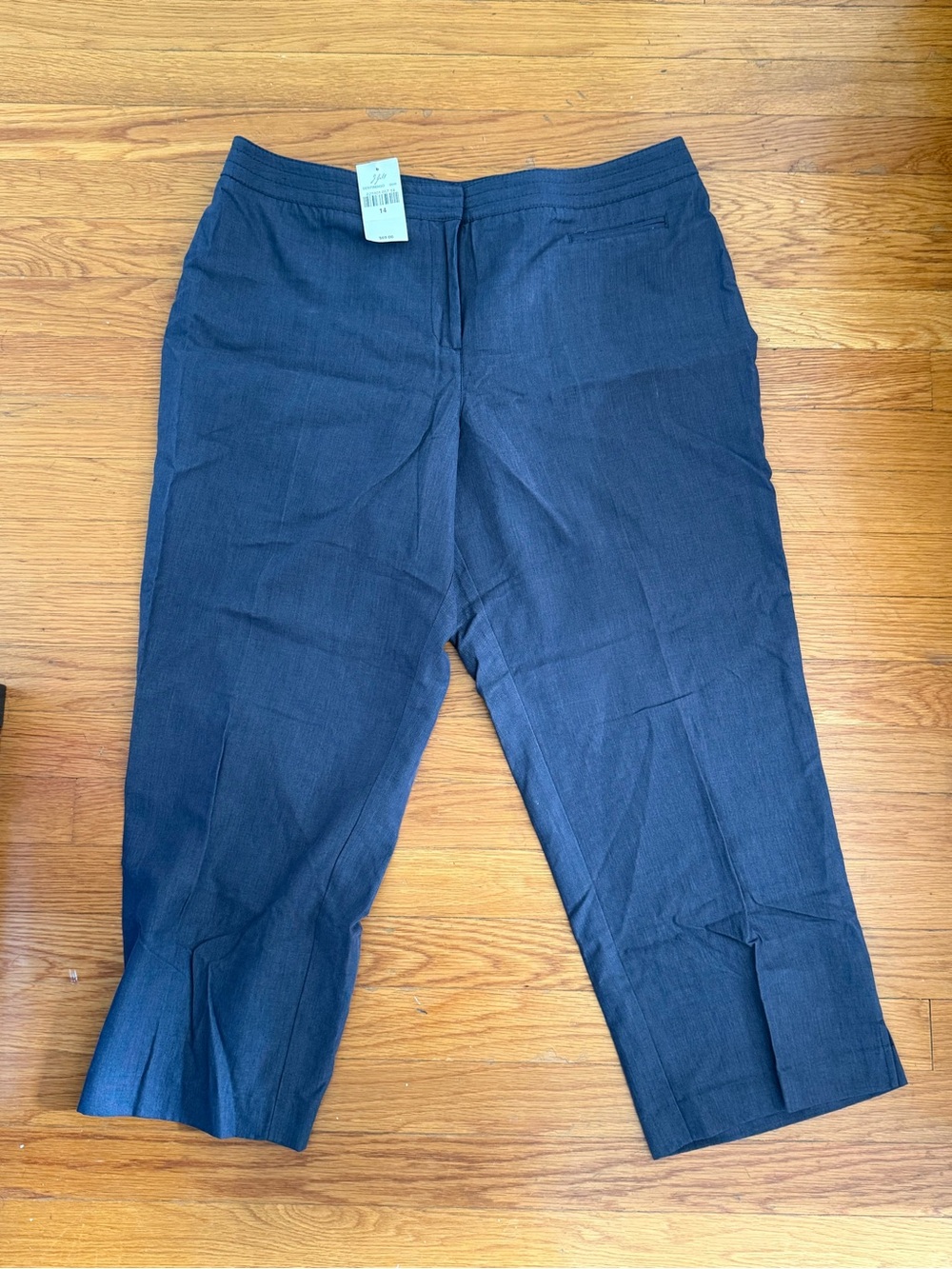 J. Jill Women's Size 14 Chino Cropped Pants Deep Indigo Blue New With Tags